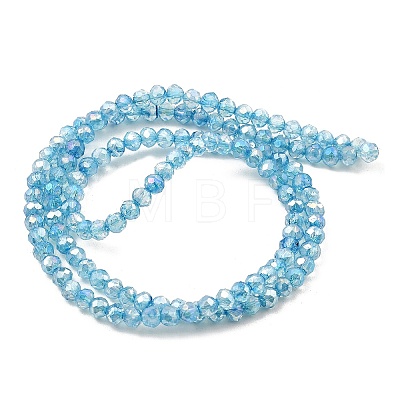Spray Painted Imitation Jade Glass Beads Strands GLAA-P058-01A-02-1
