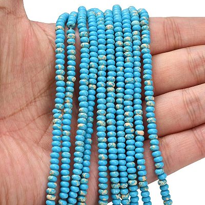 Synthetic Imperial Jasper Beads Strands G-L635-A09-4x2mm-03-1