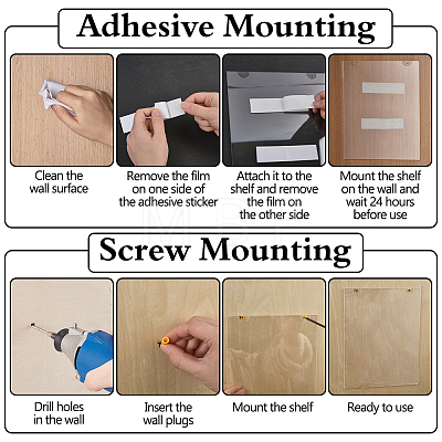 Rectangle Acrylic Wall Document Holder AJEW-WH0643-007-1