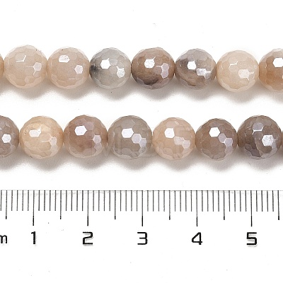 Electroplated Natural Quartz Round Beads Strands G-L598-A06-03-1