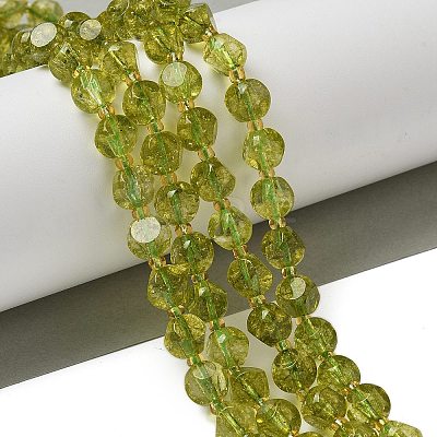 Natural Olive Quartz Beads Strands G-K387-A01-02-1