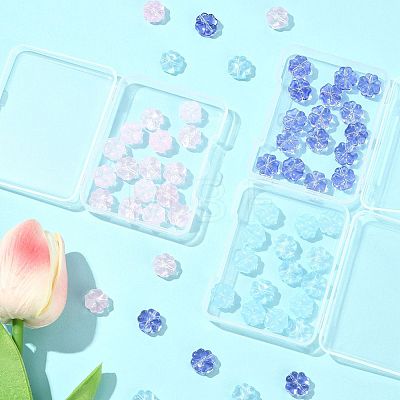 20Pcs Transparent Spray Painted Glass Beads GLAA-FS0002-40C-1