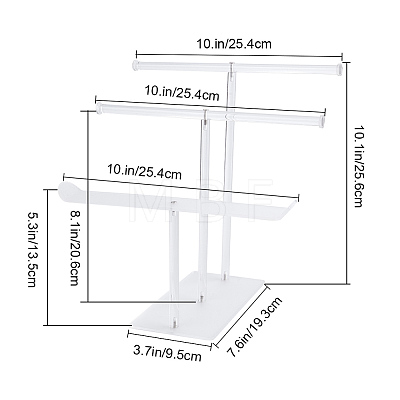 3-Tier Acrylic Hairband Display Stand ODIS-WH0030-82-1