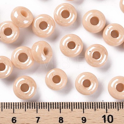 Opaque Colours Luster Glass Round Beads X-SEED-S045-002A-B06-1