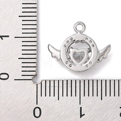 Brass with Cubic Zirconia Charms KK-Q817-01P-1