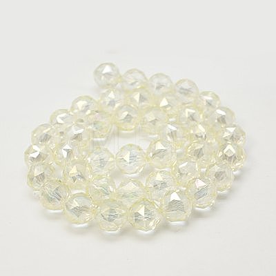 Electroplate Glass Beads Strands EGLA-J015-10mm-WLS14-1