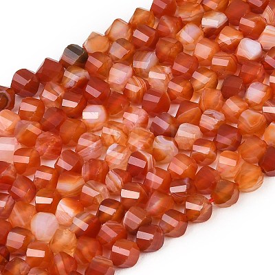 Natural Banded Agate Beads Strands G-P611-C09-01-1