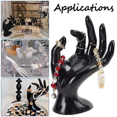 Plastic Mannequin Hand Jewelry Display Holder Stands RDIS-WH0009-013A-1