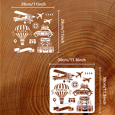 PET Hollow Out Drawing Painting Stencils DIY-WH0391-0127-1