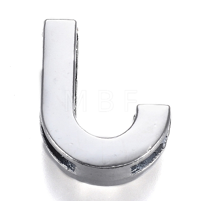 Alloy Letter Slide Charms RB-F034-01J-P-RS-1