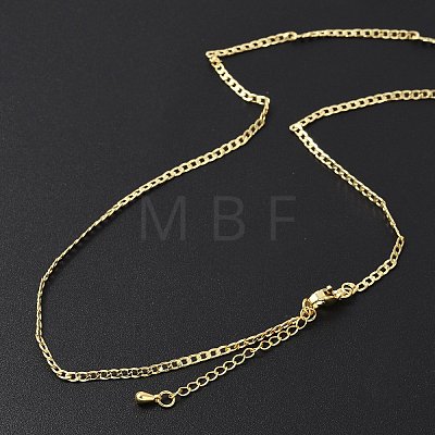 Brass Curb Chains Necklaces for Women NJEW-D302-39G-1