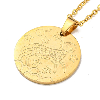 Constellation Pendant Necklaces NJEW-S422-04G-01-1