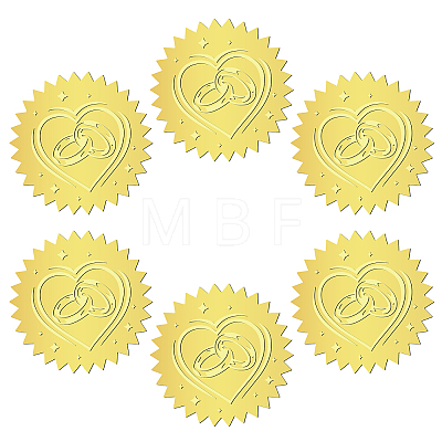 12 Sheets Self Adhesive Gold Foil Embossed Stickers DIY-WH0451-021-1