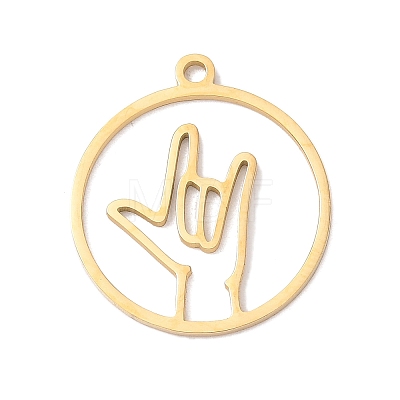 304 Stainless Steel Pendants LS-STAS-Z131-01B-G-1