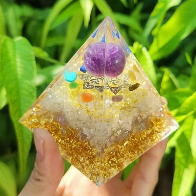 Orgonite Pyramid Resin Energy Generators PW-WG70575-01-1