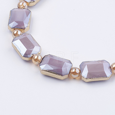 Opaque Glass Beads Strands EGLA-P040-A06-1