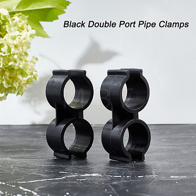 Plastic Double Pipe Clamps FIND-WH0036-40-1