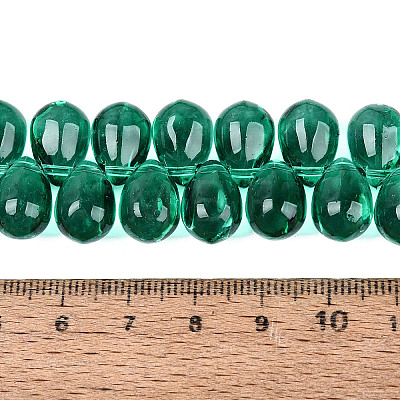 Baking Paint Transparent Glass Beads Strands GL-N005-02A-D08-1