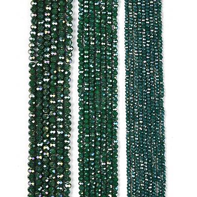 Electroplate Glass Beads Strands EGLA-A044-P2mm-B09-1