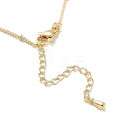 Initial Letter Brass Pendant Necklaces NJEW-A015-21G-K-1