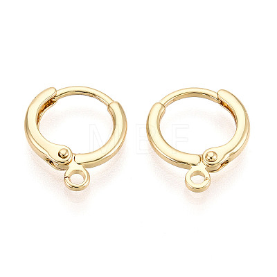 Brass Hoop Earring Findings KK-N276-12G-1