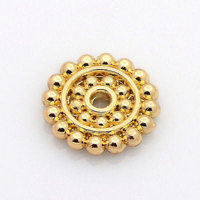 Alloy Daisy Spacer Beads X-PALLOY-M049-07G-1