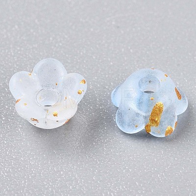 Frosted Transparent Acrylic Beads OACR-N137-72J-1