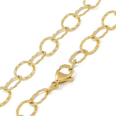 Vacuum Plating 304 Stainless Steel Chunky Rolo Chains Necklace for Men Women STAS-E001-12G-1