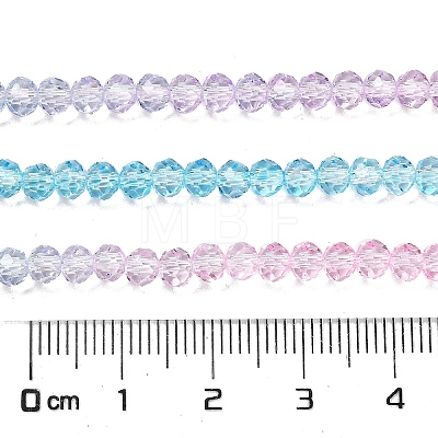 Transparent Painted Glass Beads Strands X1-DGLA-A034-T4mm-A22-1