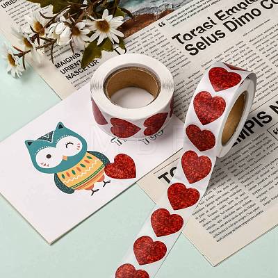 Heart Shaped Stickers Roll DIY-K027-A05-1