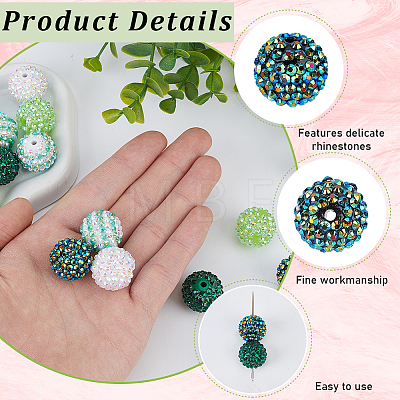 Resin Rhinestone Beads RESI-PA0001-44B-1