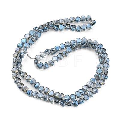 Full Plated Electroplate Transparent Glass Beads Strands EGLA-G037-09A-FR02-1