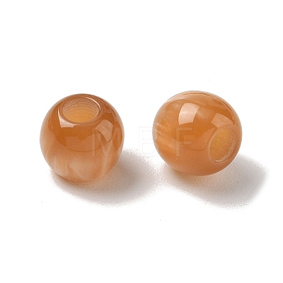 Opaque Resin European Beads RESI-F073-18B-1