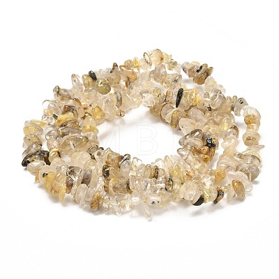 Natural Rutilated Quartz Beads Strands X-G-G031-03-1