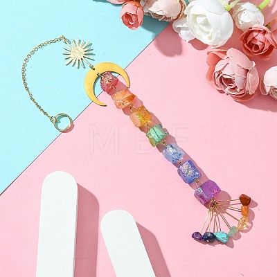 Electroplated Natural Quartz Pendant Decoration HJEW-JM02115-1