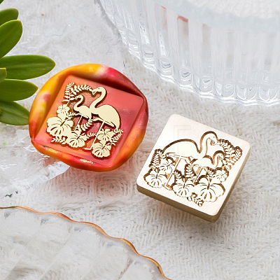 Animal Insect Theme Golden Plated Wax Seal Brass Stamp Head STAM-K001-03G-07-1