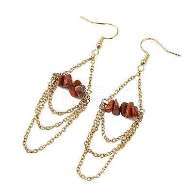 Natural Gemstone Dangle Earrings EJEW-JE07287-1