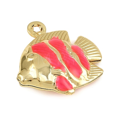 Brass Enamel Pendants KK-I352-06G-1