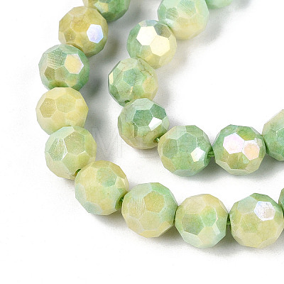 Anti-Tarnish Electroplate Glass Beads Strands EGLA-T021-10mm-15-12-1