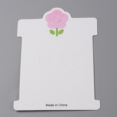 100Pcs Paper Hair Tie Display Cards CDIS-WH0006-13C-1