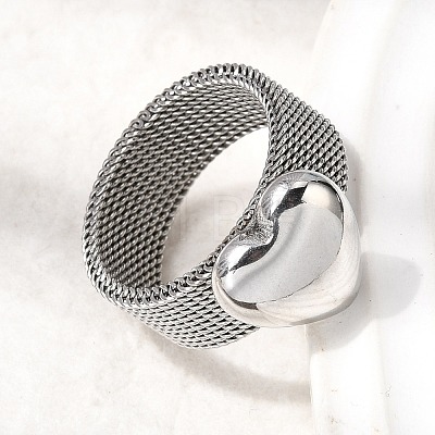 304 Stainless Steel Finger Rings for Women RJEW-K258-11P-1
