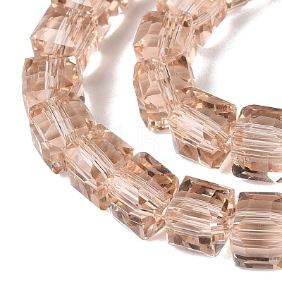 Transparent Glass Beads Strands GLAA-R041-8x8mm-A05-1