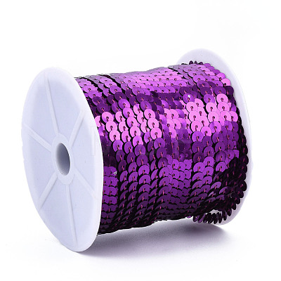 Plastic Paillette Beads PVC-Q085-6mm-12-1