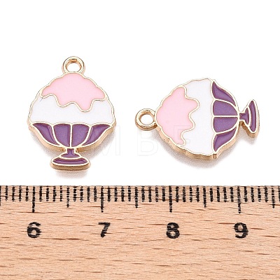 Rack Plating Alloy Enamel Pendants ENAM-N056-348B-1