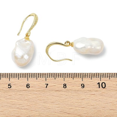 Natural Baroque Pearl Keshi Pearl Dangle Earrings for Women EJEW-JE07015-1