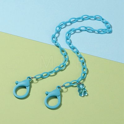 Personalized ABS Plastic Cable Chain Necklaces NJEW-JN03220-07-1