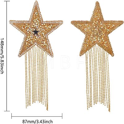 Sparkling Rhinestone Hotfix Rhinestone Iron on Patches DIY-FG0001-39-1