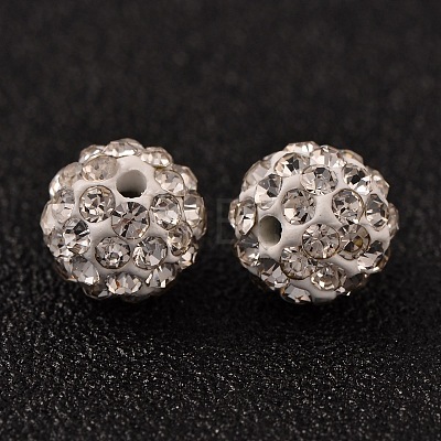 Polymer Clay Rhinestone Beads RB-H258-HD8mm-001-1