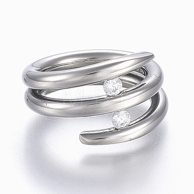 304 Stainless Steel Wide Band Finger Rings RJEW-E153-18P-18mm-1