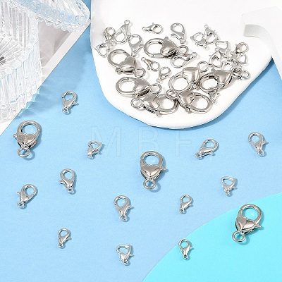 40Pcs 4 Styles Zinc Alloy Lobster Claw Clasps FIND-YW0012-93-1